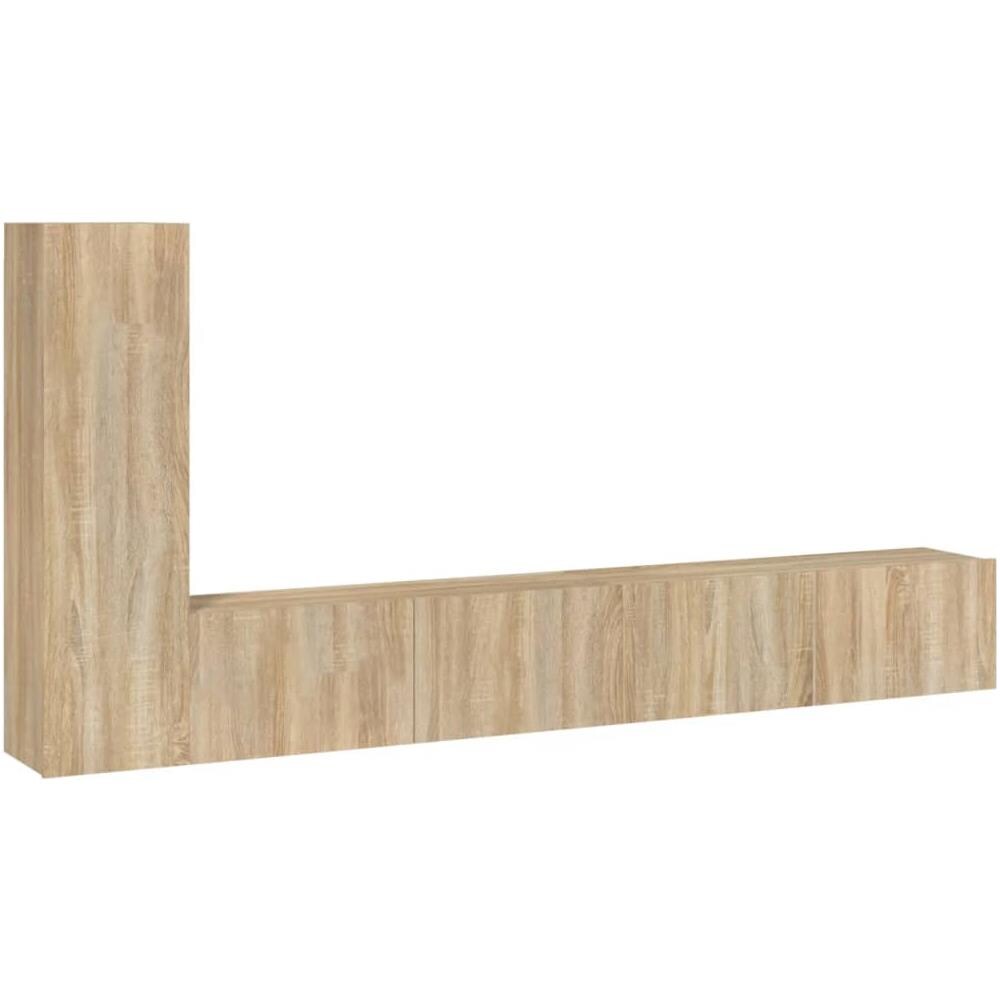 Set Di Mobili Porta Tv 3 Pz Rovere Sonoma In Legno Multistrato - Foto 2