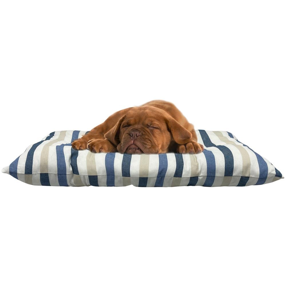 Cuscino Imbottito Cuccia Cane Gatto Morbido Trapuntato 45x75cm Dis. James Blu   - Foto 1
