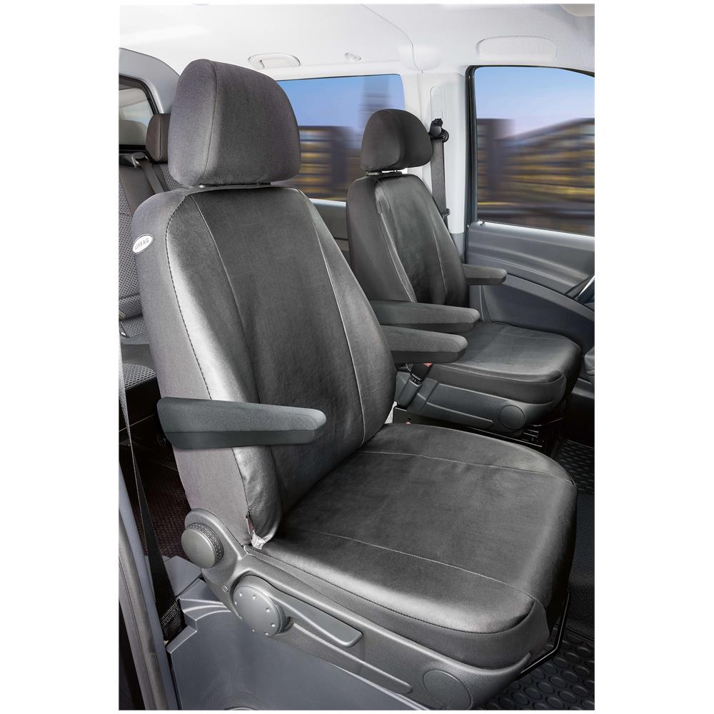Transporter Coprisedili In Similpelle Per Mercedes-benz Viano /vito, 2 Posti Singoli Con Bracciolo Interno Ed Esterno - Foto 1