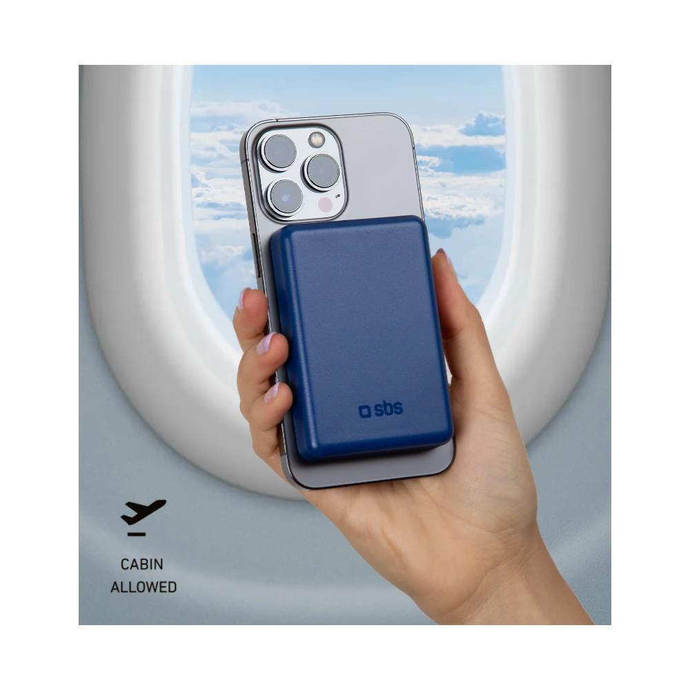 Batteria Esterna Wireless Magnetica 5000 Mah Colore Blu - Foto 7