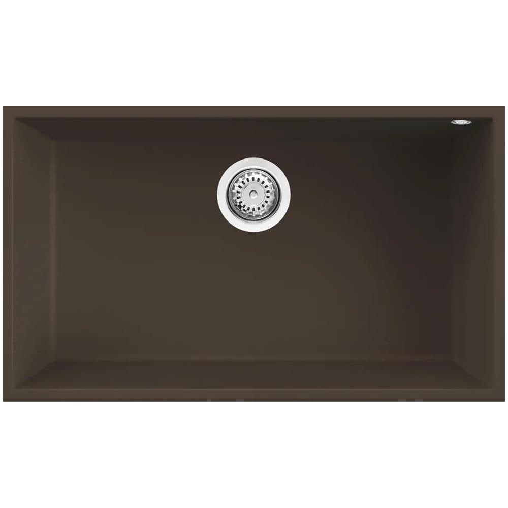 Lavello Quadra 130 Montato sotto Piano o con 1 Vasca Forma Rettangolare Colore Espresso - Foto 1