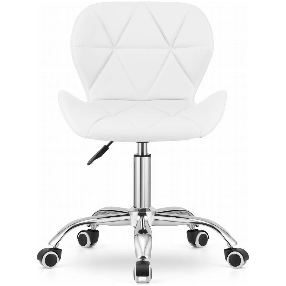 Sedia girevole Valora AVOLA in ecopelle bianca, design ergonomico - Foto 2