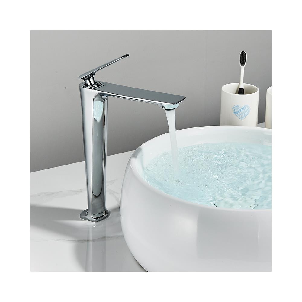 Rubinetto per lavabo da bagno, Blackswan, tipo M202, modello alto cromato, misura 28 cm - Foto 4