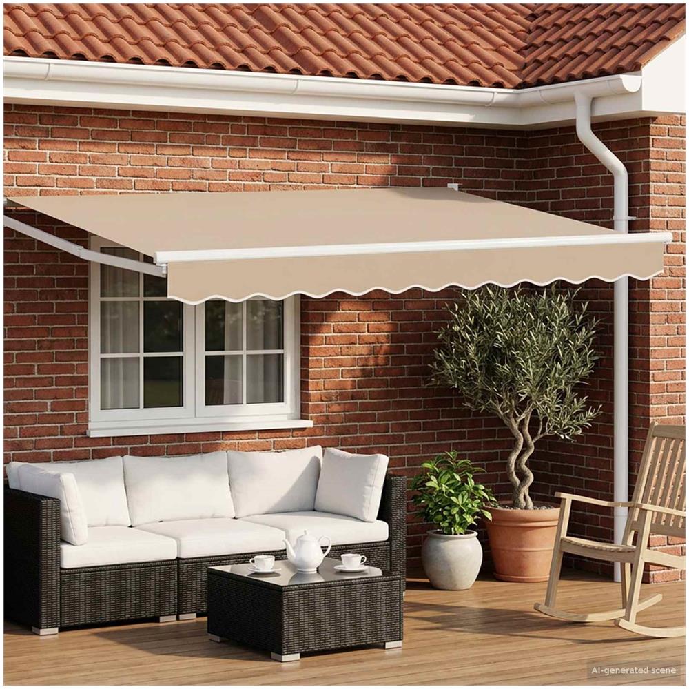 Tettuccio Elettrico Retrattile Beige e Bianco 3 x 2,5 m - Foto 2