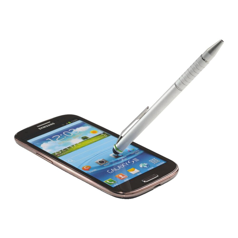 Penna Stylus capacitiva 2 in 1 Complete per dispositivi touchscreen - Argento - 64150084 - Foto 5
