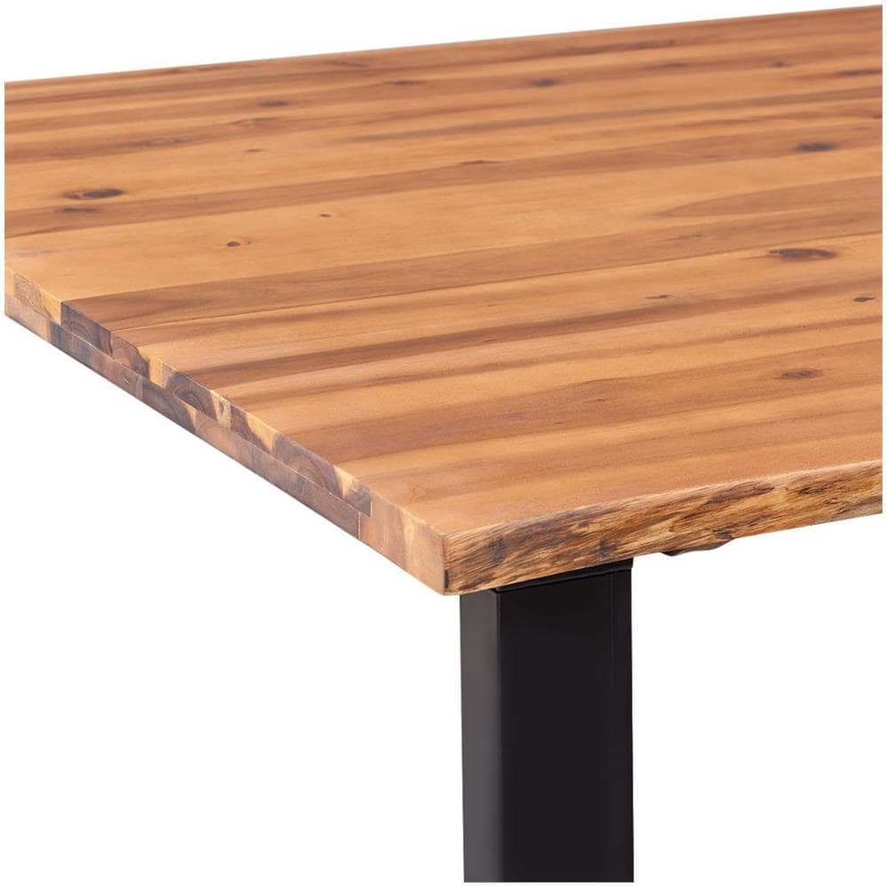 Tavolo Per Sala Da Pranzo In Legno Massello Di Acacia 200x90 Cm - Foto 7