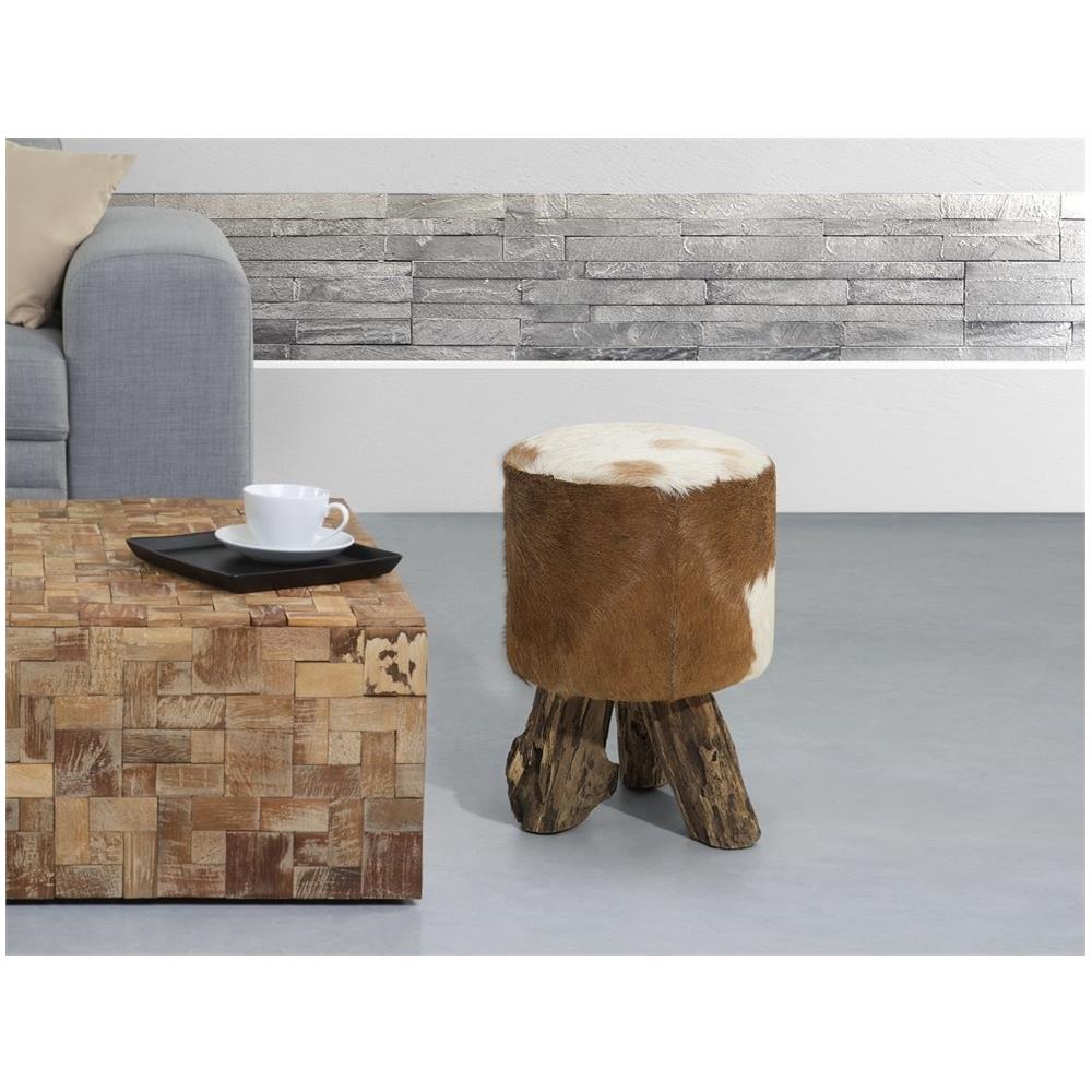 Sgabello Marrone In Legno Di Teak - Kent - Foto 2