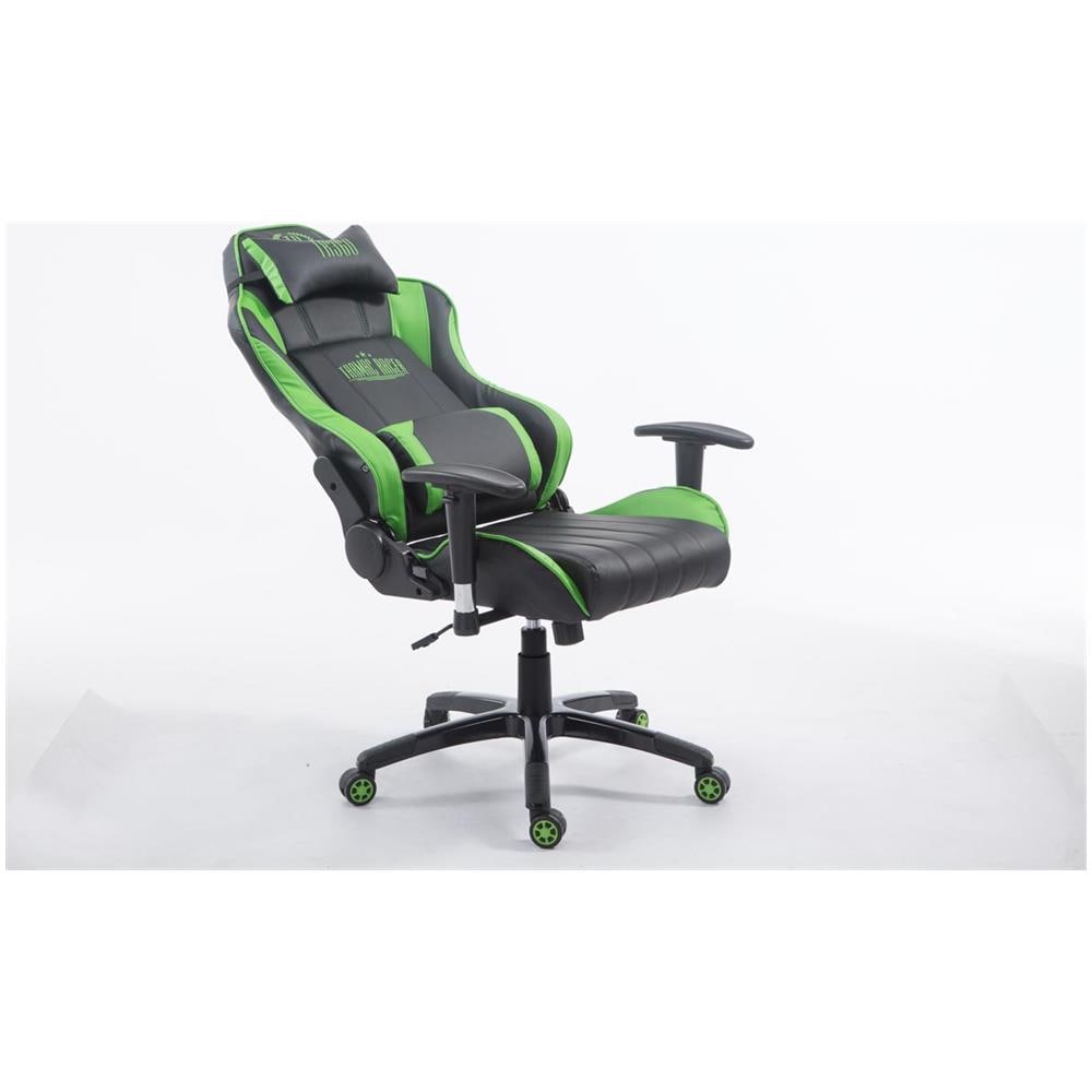 Sedia Ufficio Racing Shift XL in Similpelle I Poltrona Pc Gaming Carico Max 150 kg I Poltrona Set-Up Gamer Doppio Cuscino Nero Verde Senza Poggiapiedi - Foto 5
