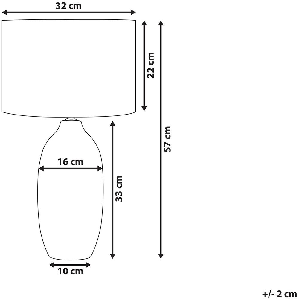 Lampada Da Tavolo In Ceramica Beige Salza - Foto 2