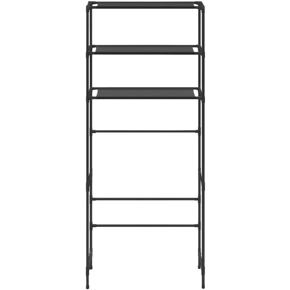 Scaffale per Lavatrice con 3 Ripiani Nero 69x28x169 cm - Foto 2