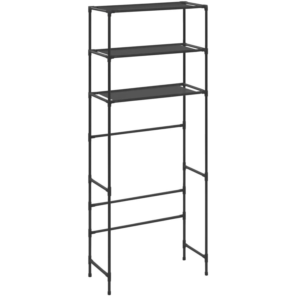 Scaffale per Lavatrice con 3 Ripiani Nero 69x28x169 cm - Foto 1