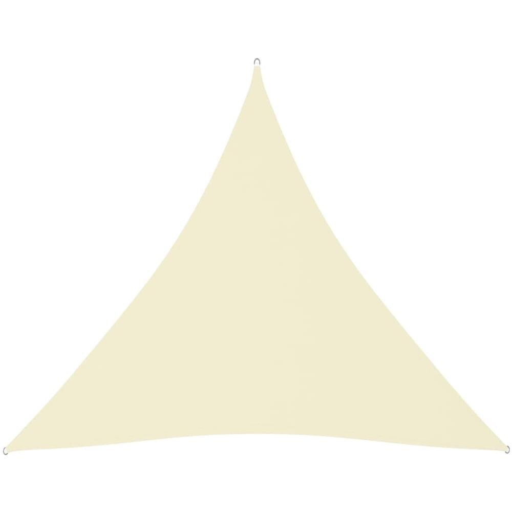 Parasole a Vela Oxford Triangolare 4,5x4,5x4,5 m Crema - Foto 1