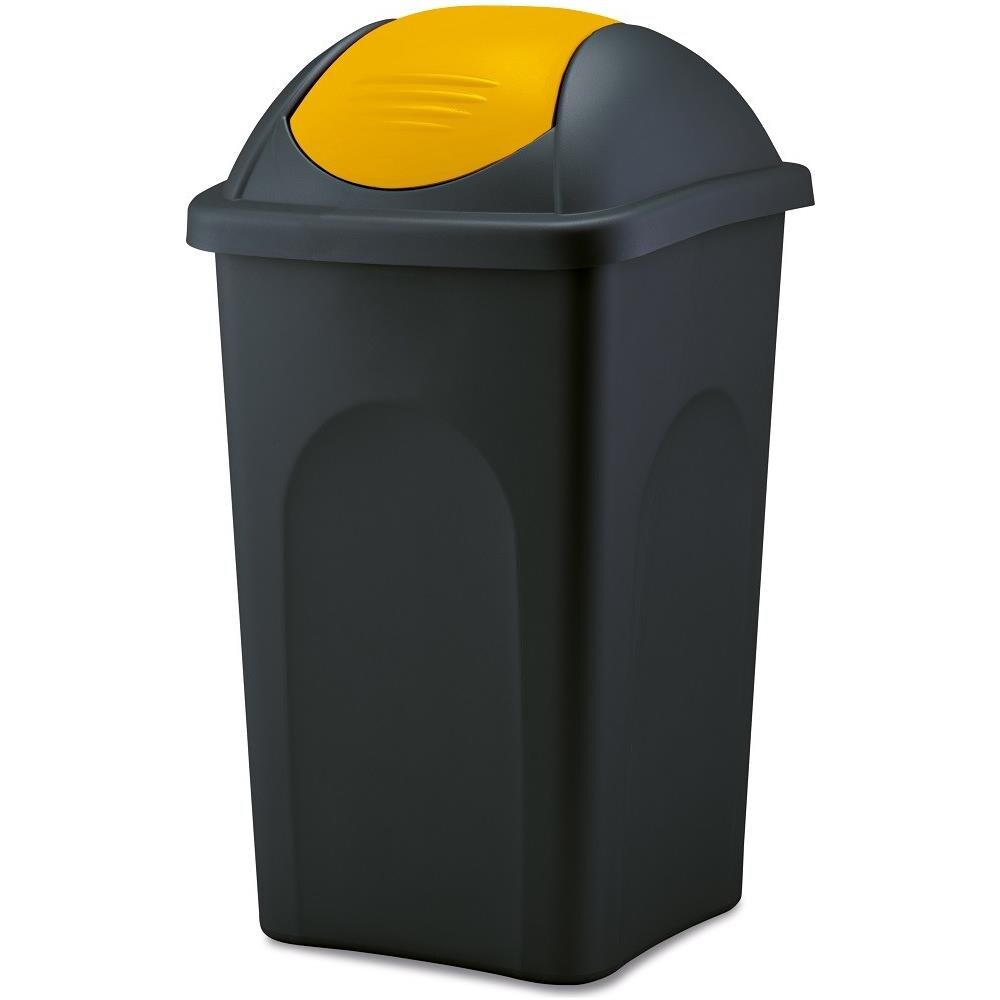 Pattumiera Basculante Lt. 60 Nero / cop. Giallo - Foto 2