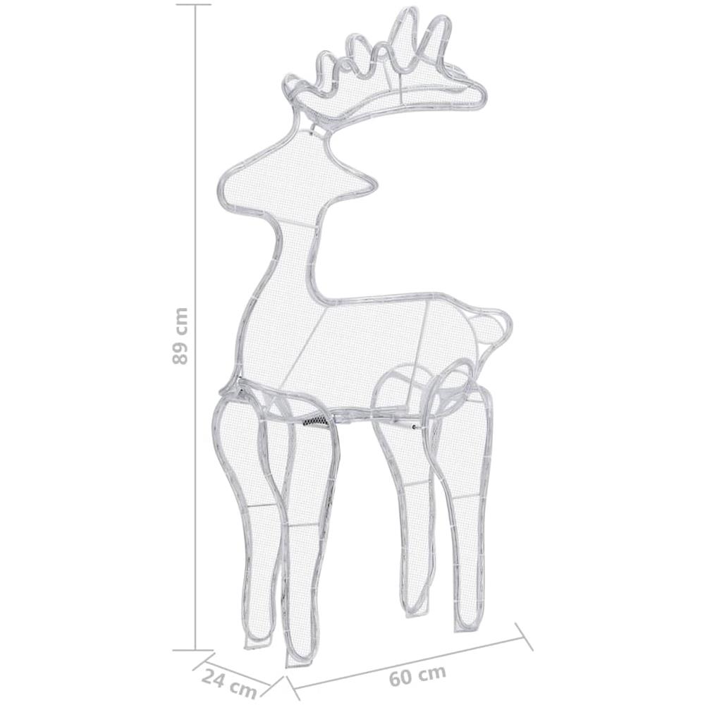 Decorazione Natalizia Renna In Rete Con 306 Led 60x24x89cm - Foto 8