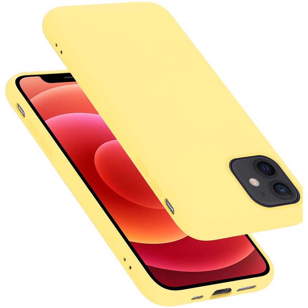 Custodia Compatibile Con Apple Iphone 12 Mini In Liquid Giallo - Coperchio Protettivo In Silicone Tpu Flessibile - Foto 1