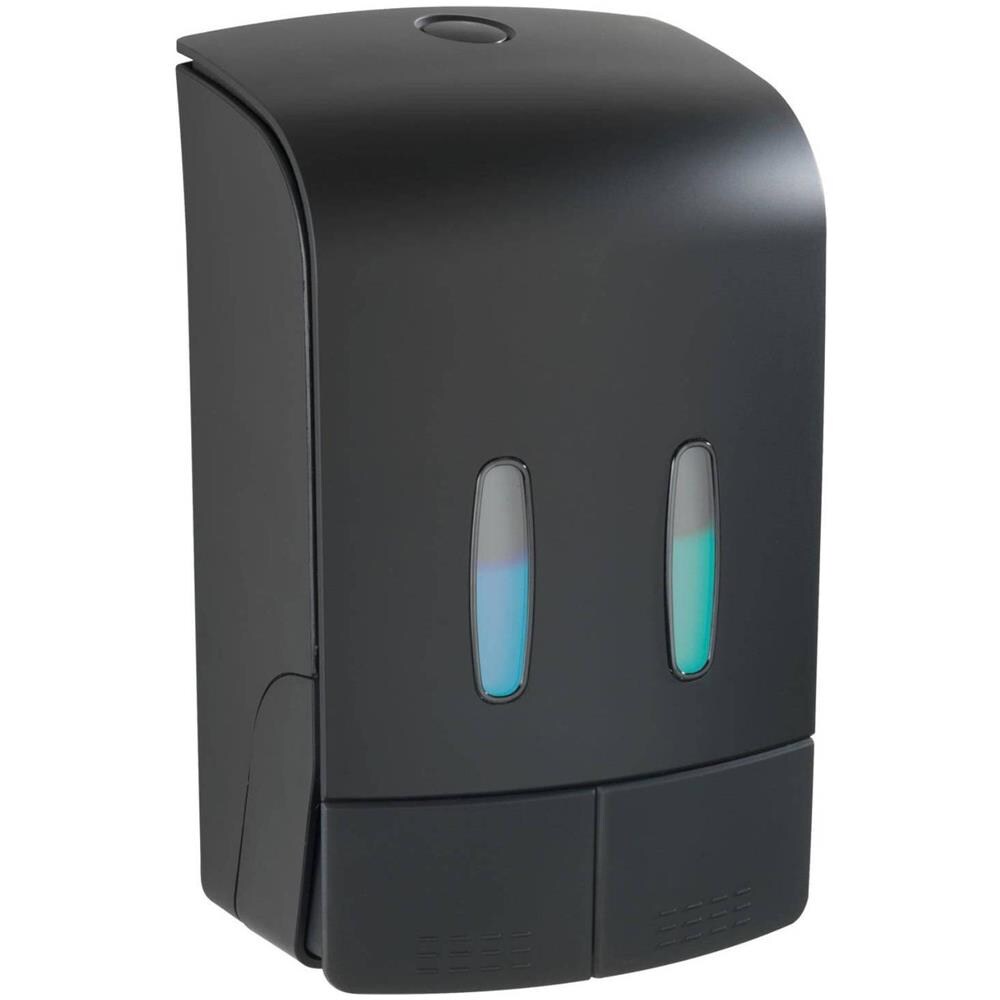 Tartas Dispenser Per Sapone E Liquido Disinfezione, A Due Camere, 960 Ml, Nero, Wenko - Foto 1
