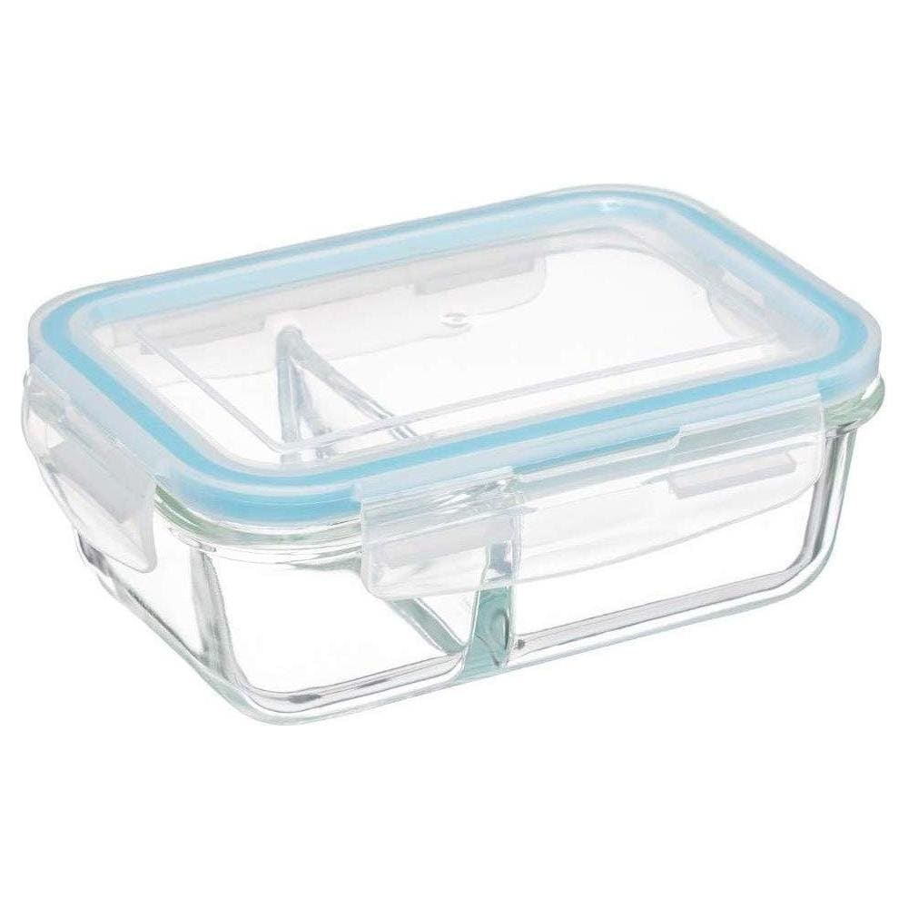Contenitore Per Il Pranzo In Vetro, 2 Camere, 700 Ml - Foto 1