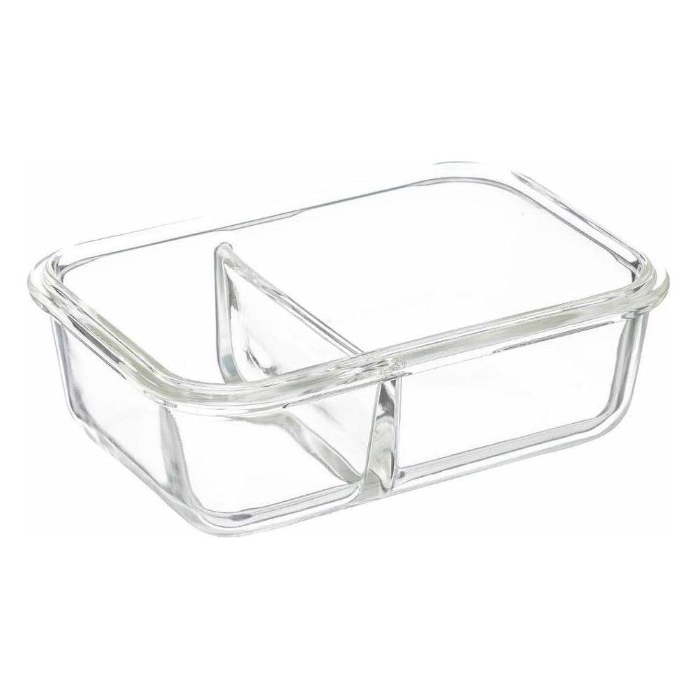 Contenitore Per Il Pranzo In Vetro, 2 Camere, 700 Ml - Foto 2