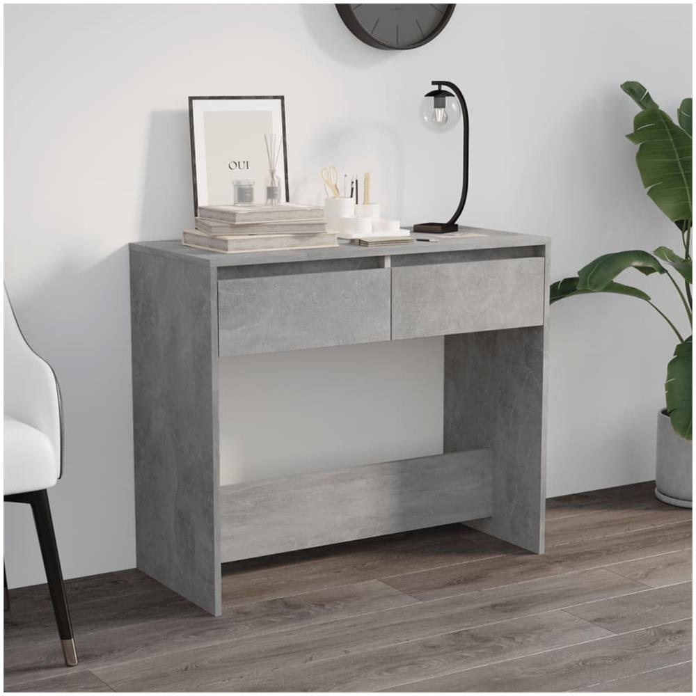 Tavolo Consolle Grigio Cemento 89x41x76,5 cm in Acciaio - Foto 1