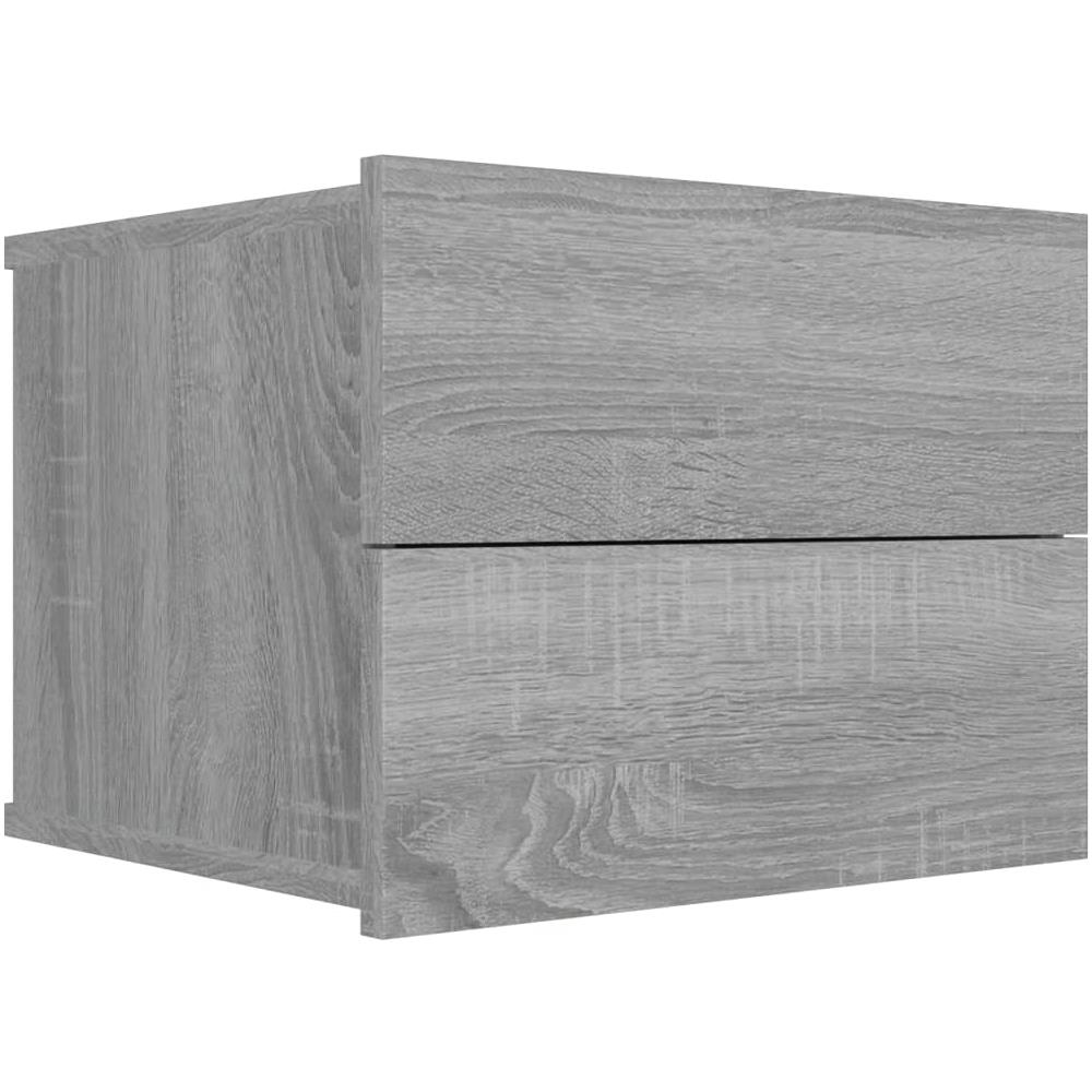 Comodino Grigio Sonoma 40x30x30 Cm In Legno Multistrato - Foto 1