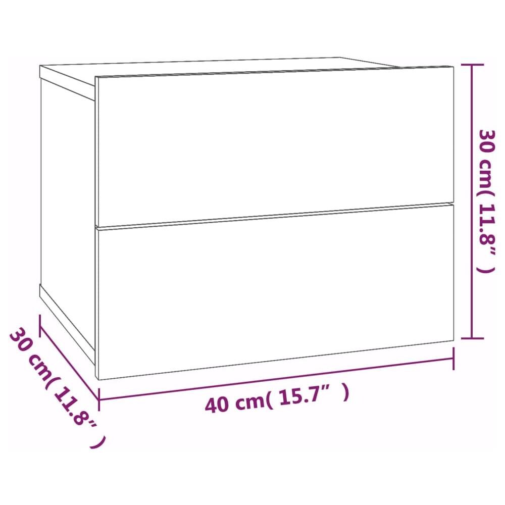 Comodino Grigio Sonoma 40x30x30 Cm In Legno Multistrato - Foto 7