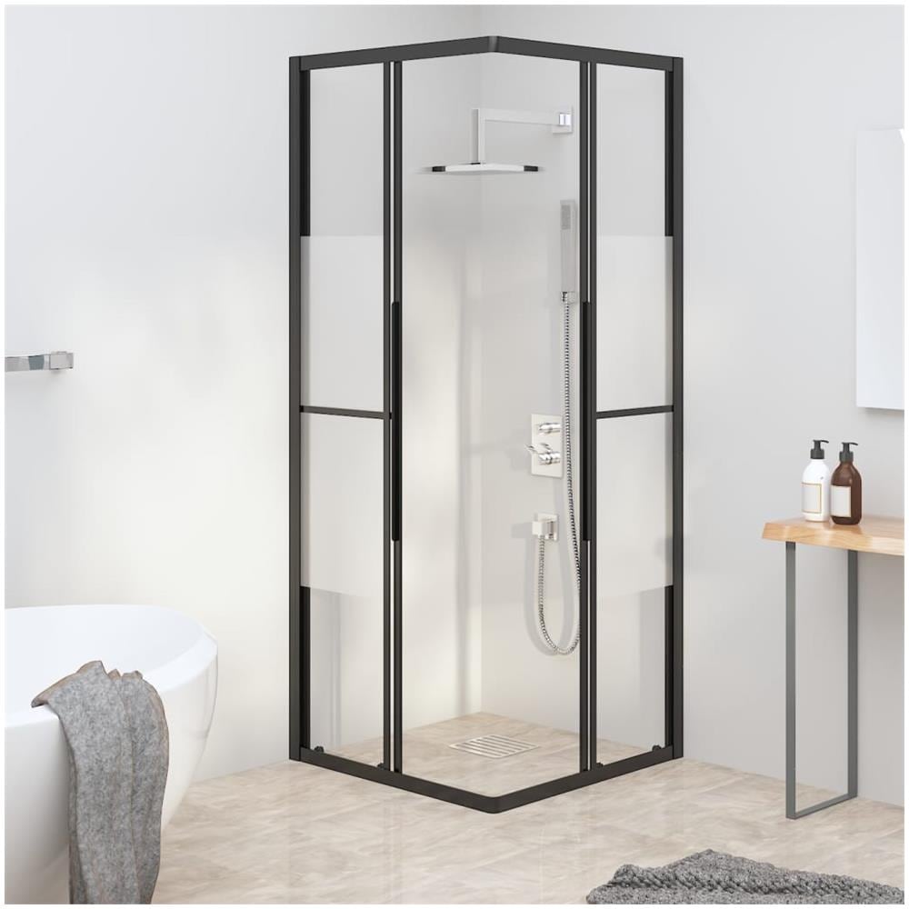 Cabina Doccia Esg Semi Smerigliato 80x70x180 Cm Nera - Foto 3