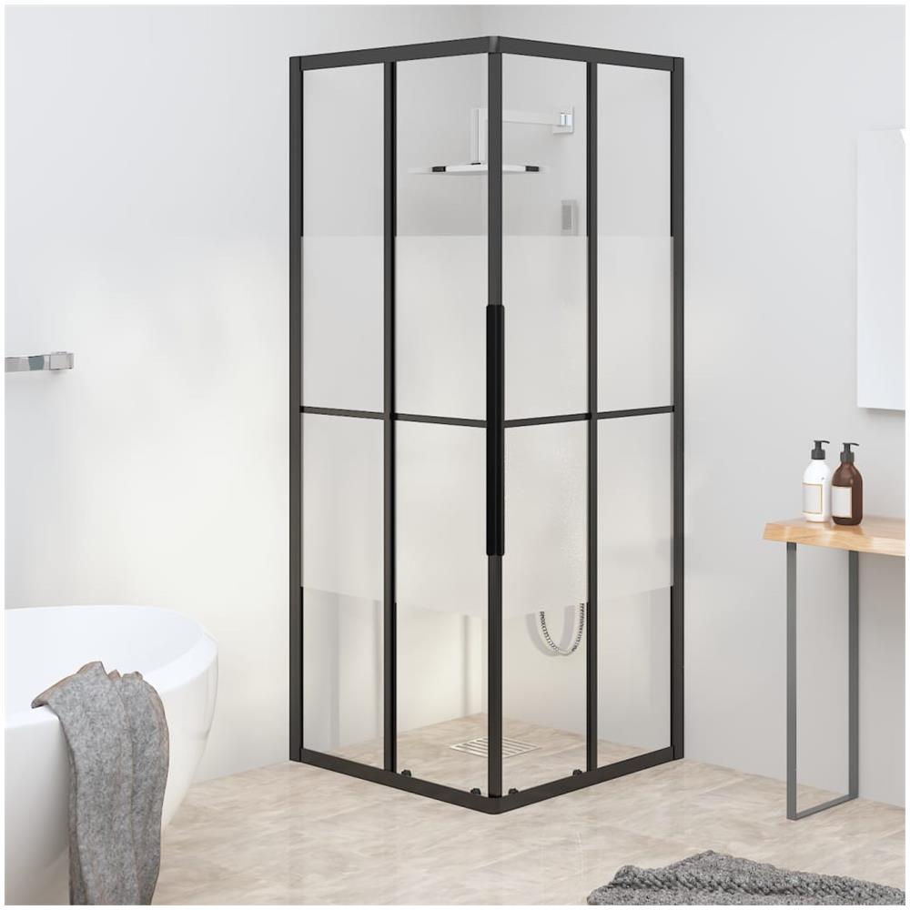 Cabina Doccia Esg Semi Smerigliato 80x70x180 Cm Nera - Foto 1