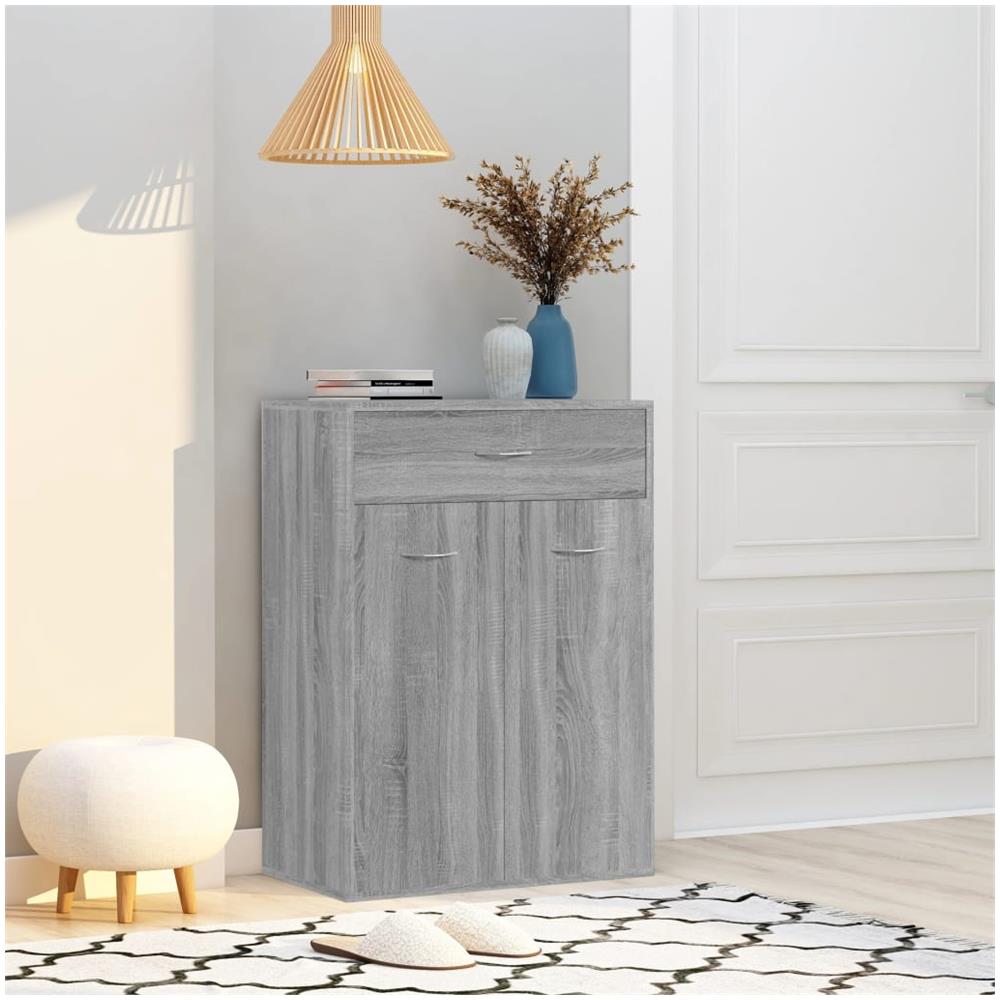 Scarpiera Grigio Sonoma 60x35x84 Cm In Legno Multistrato - Foto 1