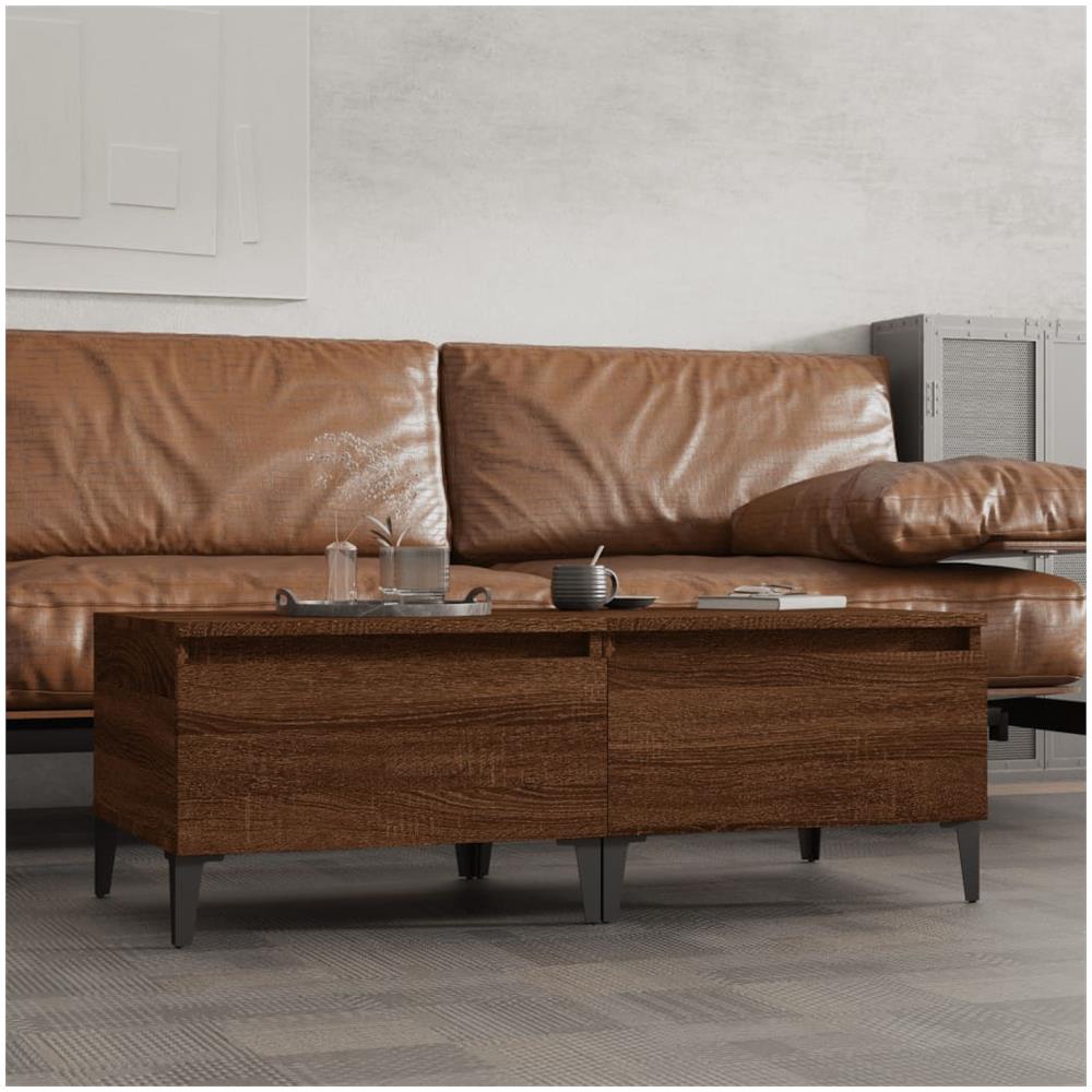 Tavolini 2pz Rovere Marrone 50x46x35cm In Legno Multistrato - Foto 1