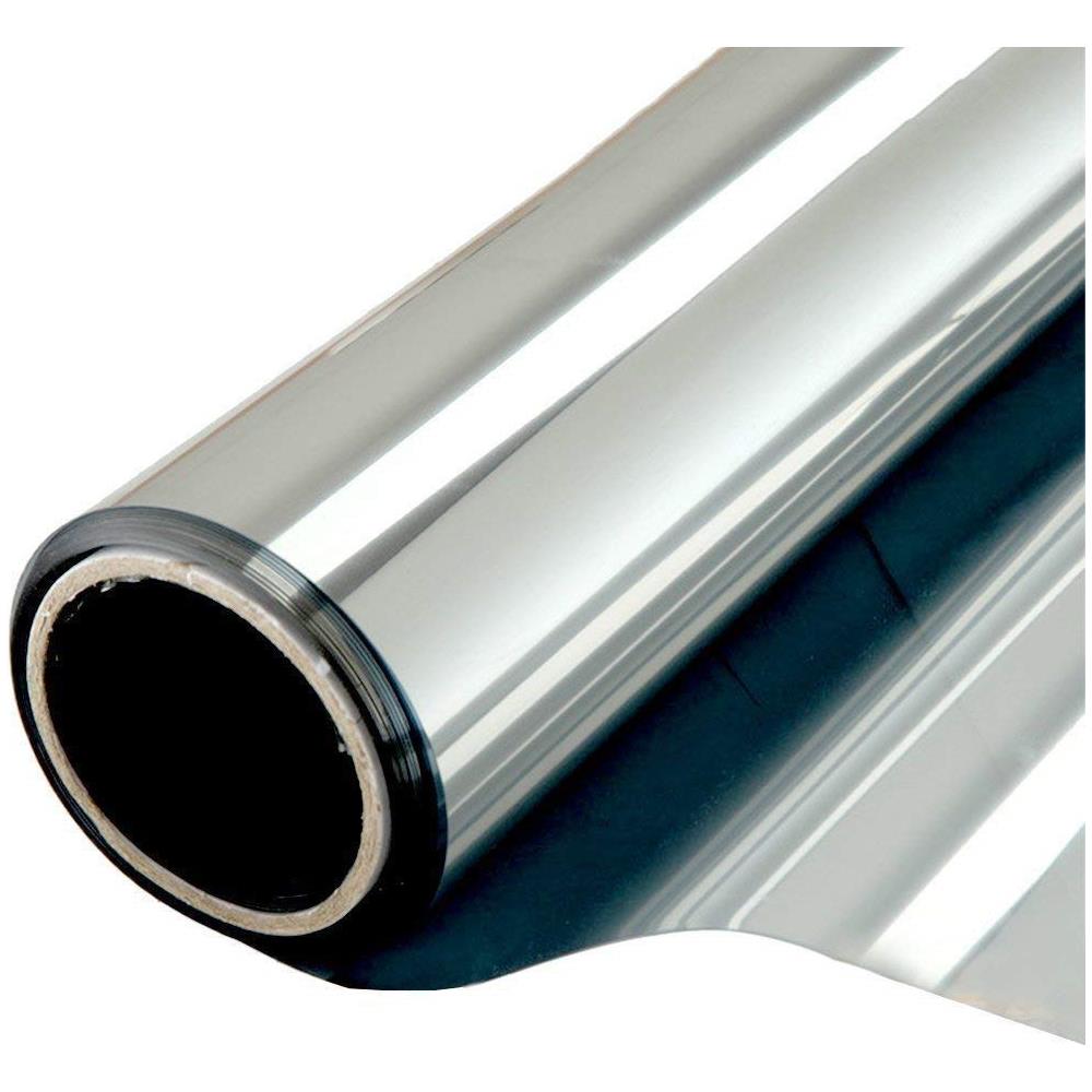 Pellicola Per Vetri Per Protezione Privacy E Protezione Solare Con Effetto Specchio 44,5x200 Cm Silver - Foto 1