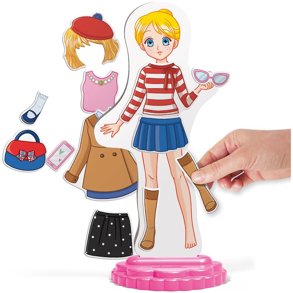 2925 - Bambola Anna Con Vestiario Magnetico Combinabile Alla Moda. - Foto 2