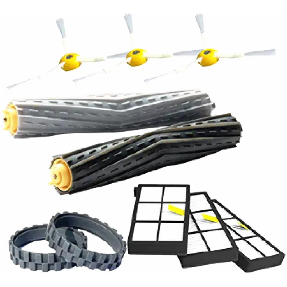 Accessori Spazzole Ruote Portafiltri Pneumatici 10 Pezzi Robot Aspirapolvere Irobot Roomba 800/900/805/860/890/870/871/880/960/980/981/985 - Foto 1