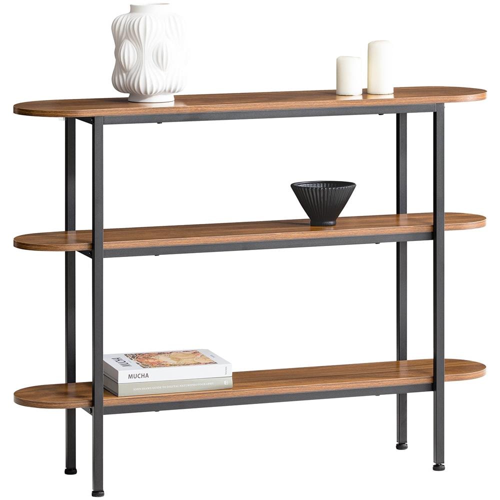 Tavolo Consolle Da Ingresso Tavolino Stretto Tavolo Decorativo Marrone 110x25x86cm Fsb67-ws - Foto 1