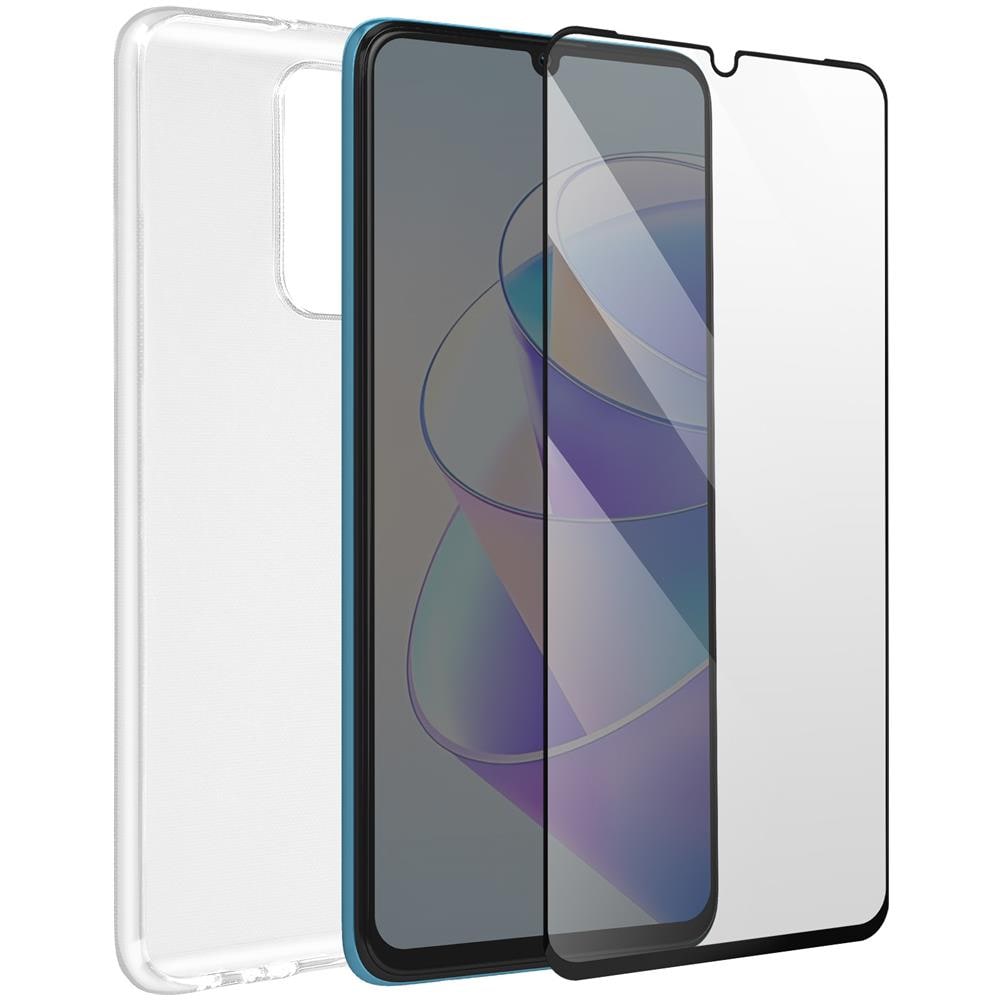 Cover Per Honor X7a Trasparente + Vetro Temperato 9h Nero - Foto 1