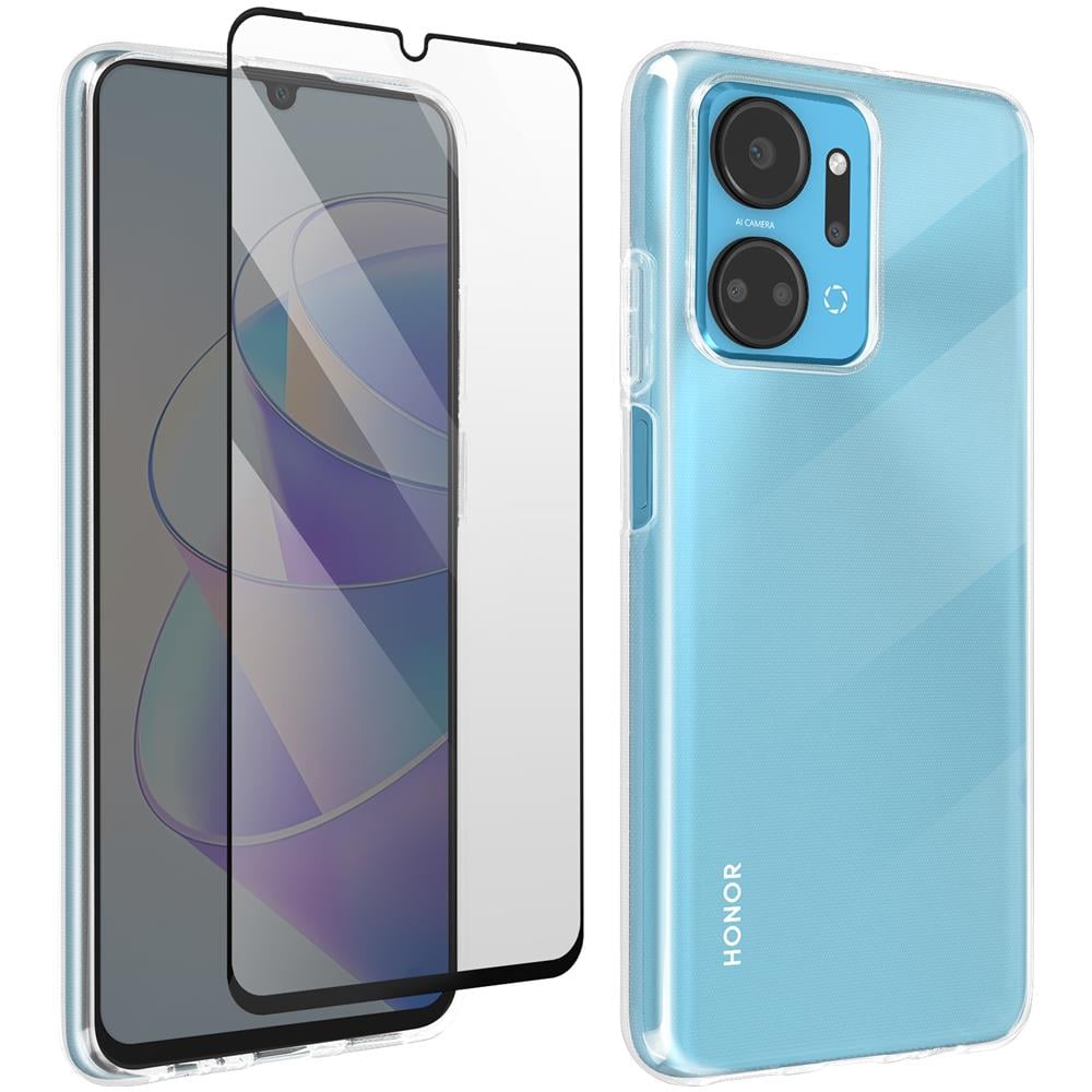 Cover Per Honor X7a Trasparente + Vetro Temperato 9h Nero - Foto 2