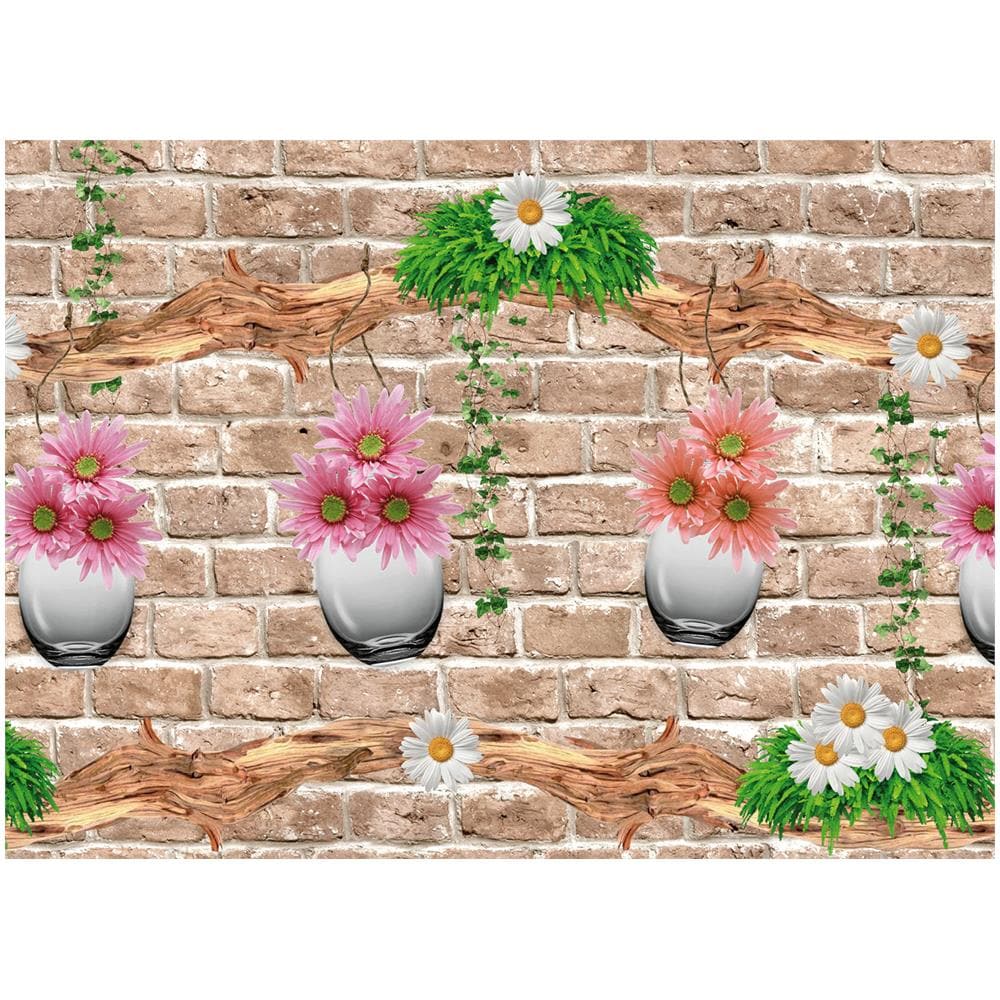 Tappeto Passatoia Cucina Digitale Antimacchia Retro Antiscivolo Vase Floreale 50x100 Vase - Foto 2