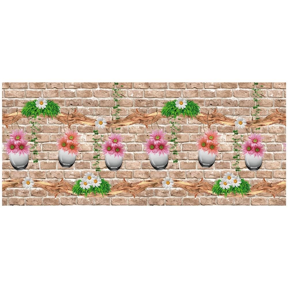 Tappeto Passatoia Cucina Digitale Antimacchia Retro Antiscivolo Vase Floreale 50x100 Vase - Foto 1