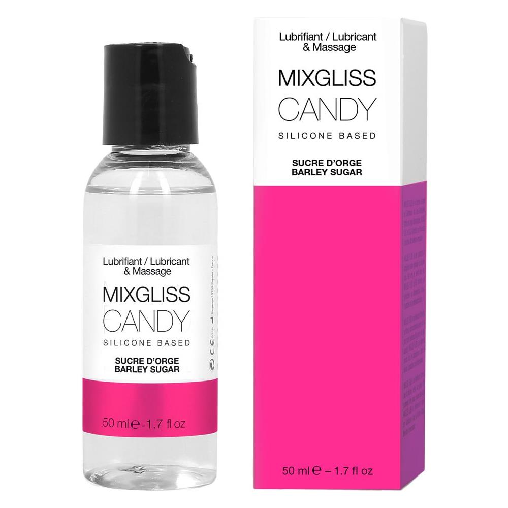 Lubrificante E Massaggio A Base Di Silicone Gusto Zucchero D'orzo Candy 50ml - Foto 1