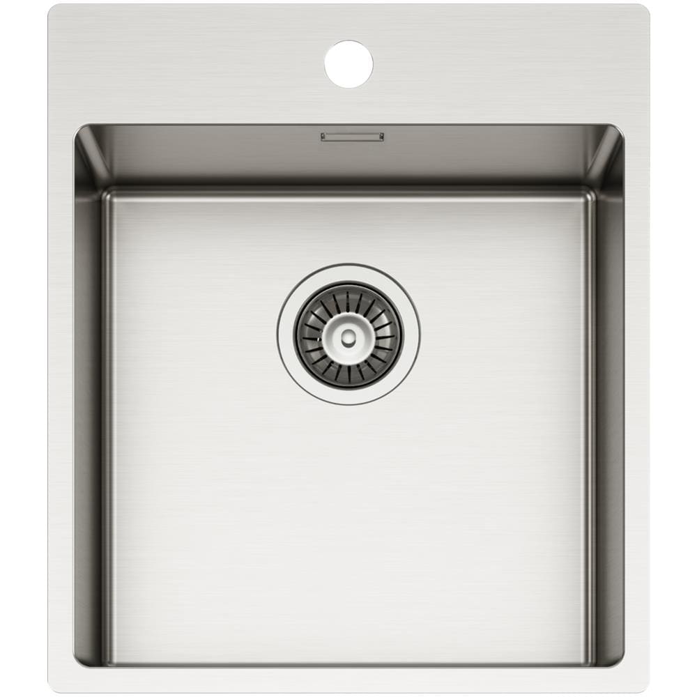 Lavello Compass 400 Montato sotto Piano o con 1 Vasca Forma Rettangolare Colore Acciaio Inox - Foto 1