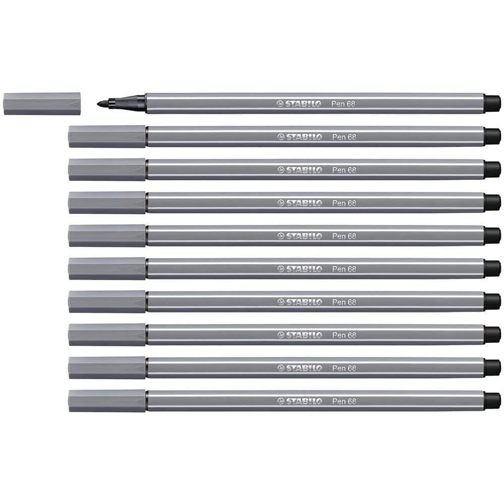 Pen 68 - Pennarello Premium - Confezione da 10 - Grigio Scuro - Foto 1