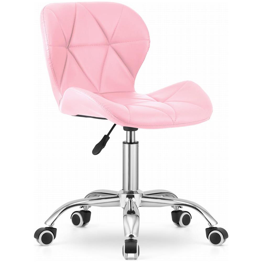 Sedia girevole Valora AVOLA in ecopelle rosa, design ergonomico - Foto 1