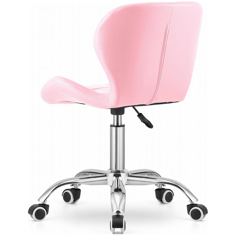 Sedia girevole Valora AVOLA in ecopelle rosa, design ergonomico - Foto 6