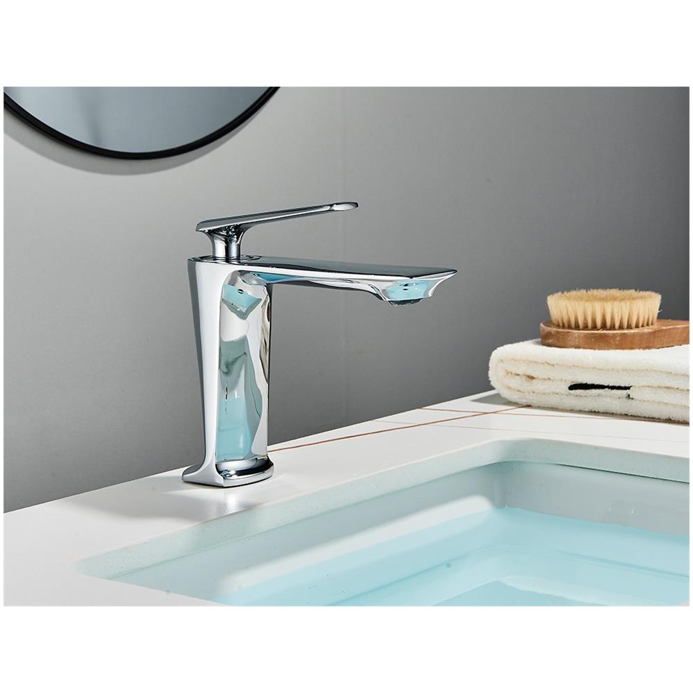 Rubinetto per lavabo da bagno, Blackswan, tipo M201, modello corto cromato, misura 16 cm - Foto 4