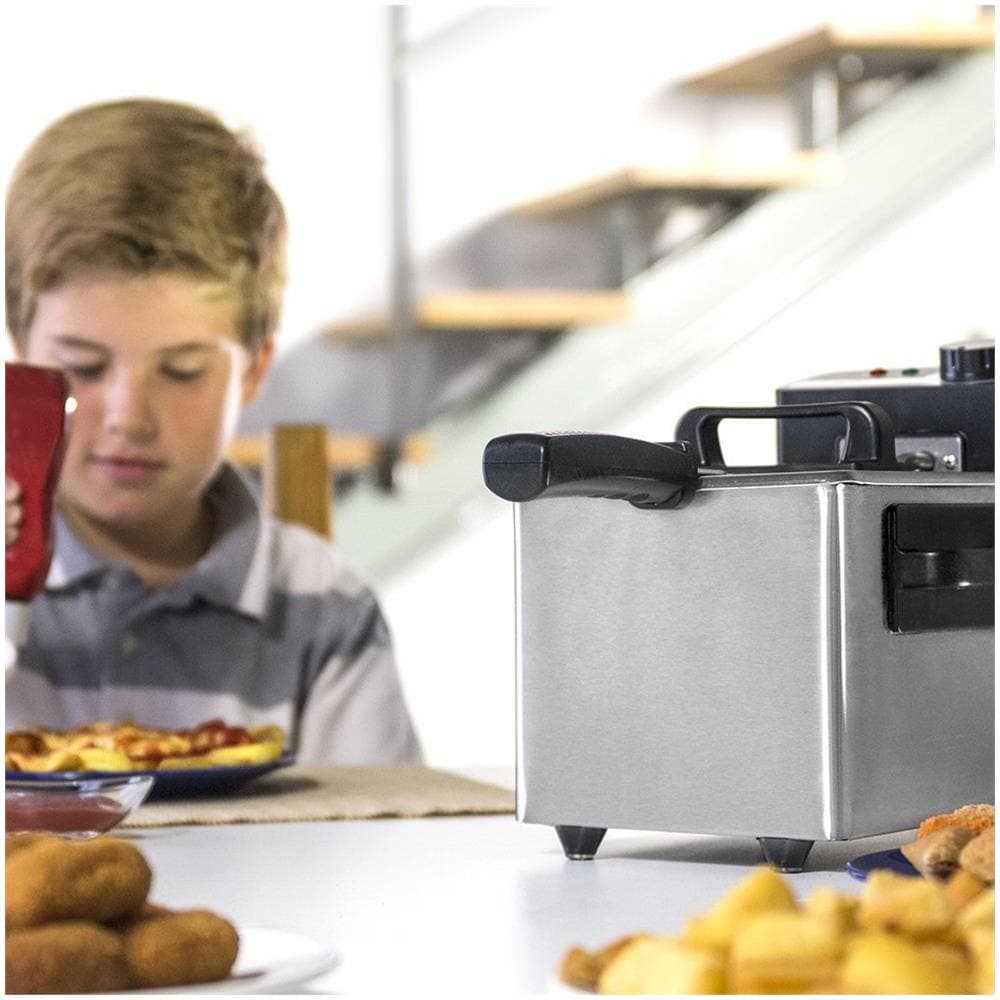 Friggitrice Cleanfry 1,5 L 1000W Inox - Foto 2