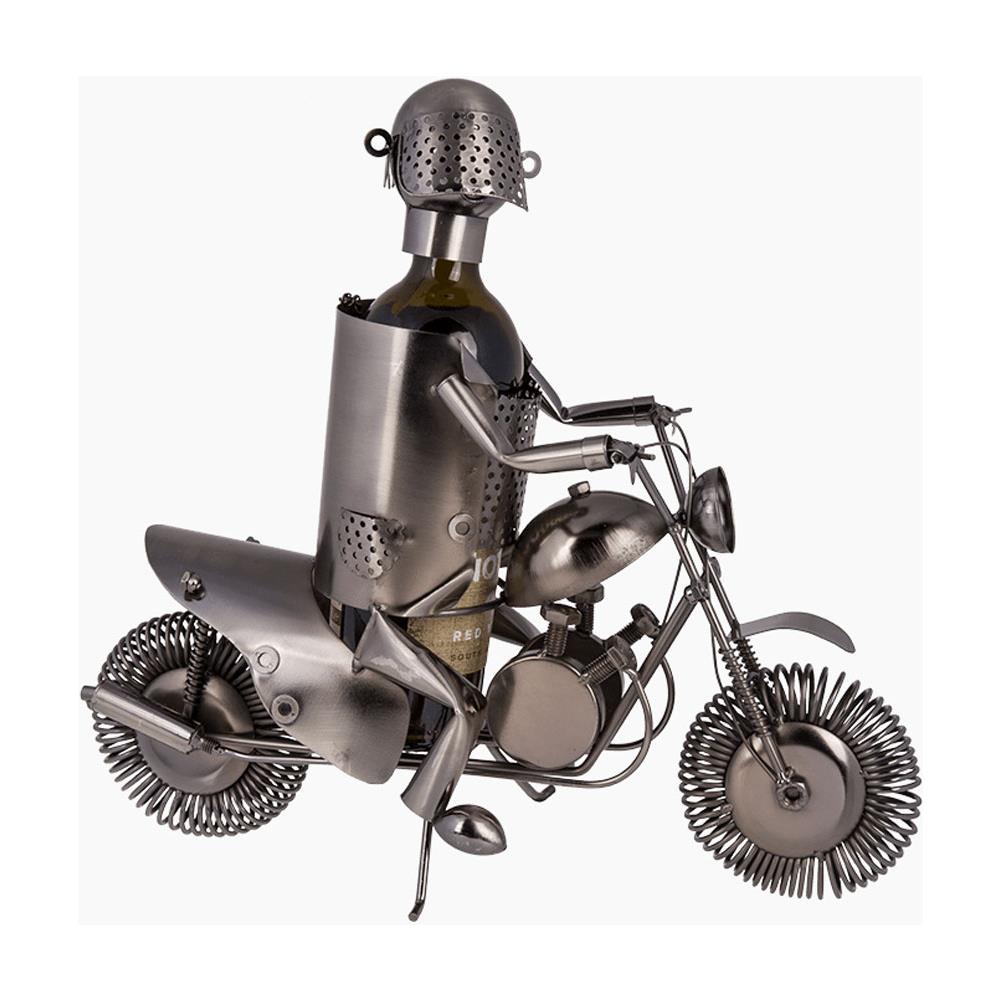 Portabottiglia In Metallo Motociclista By V0300546 - Foto 2