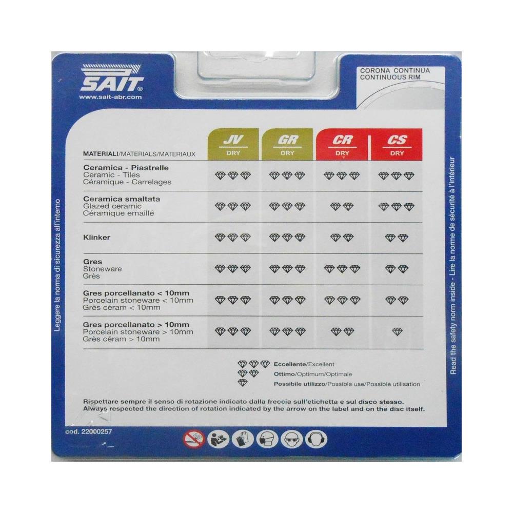 Disco diamantato 115mm saitdiam jv top per ceramica gres klinker - Foto 2
