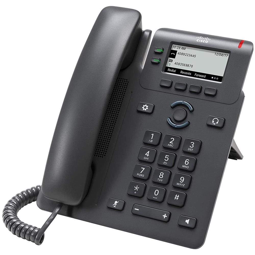 Telefono IP 6821 Cornetta Cablata 2 Linee Display 2.5" Colore Nero - Foto 1