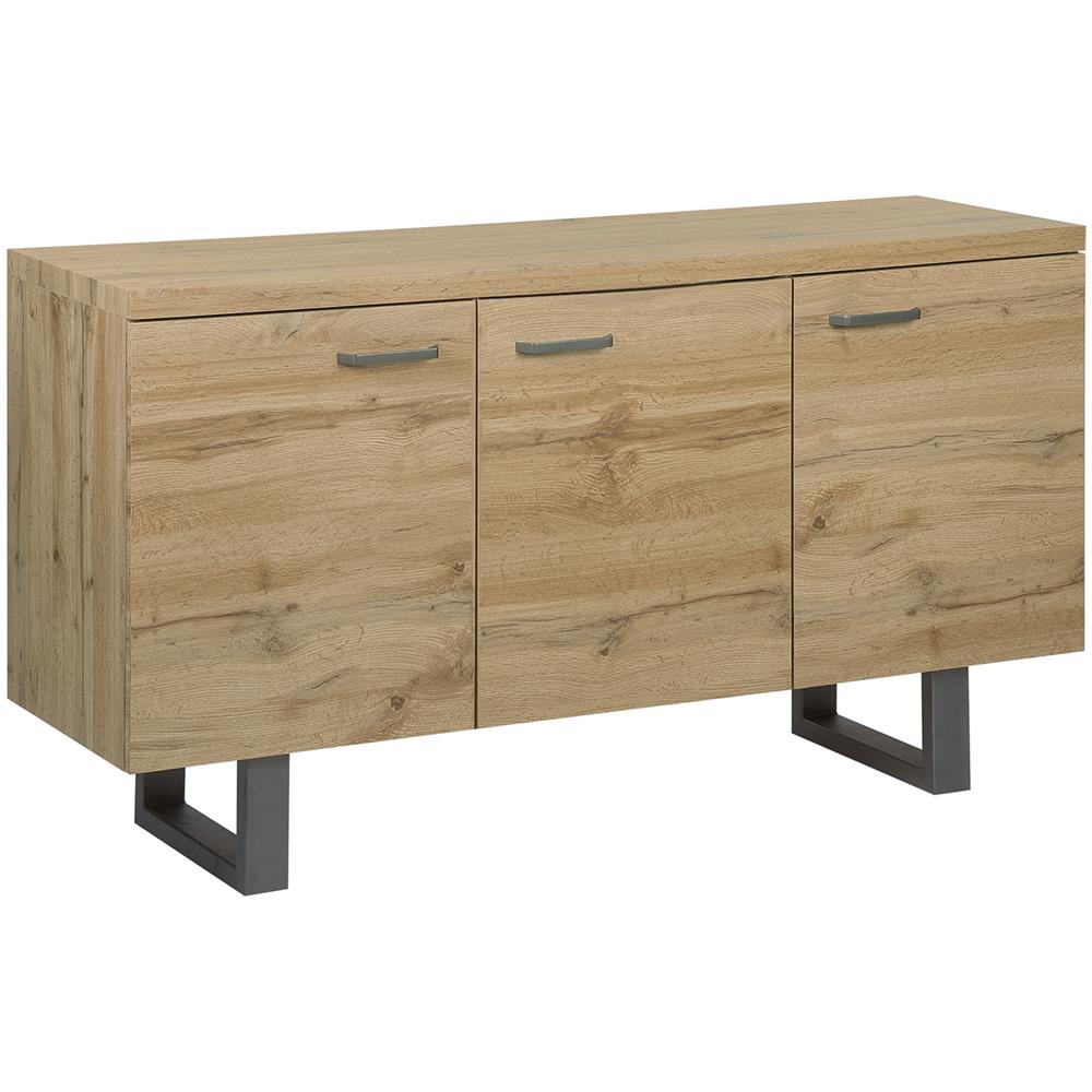 Credenza A 3 Ante Colore Legno Naturale Timber - Foto 1
