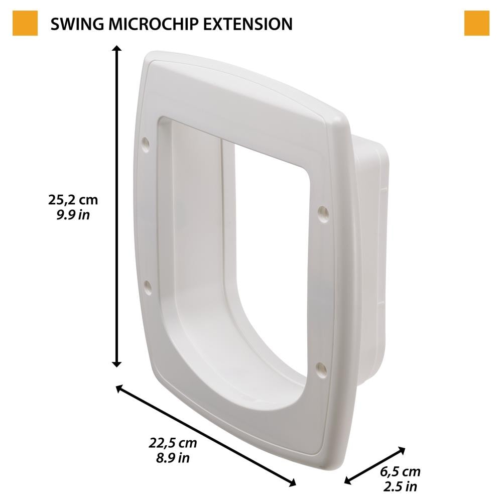Estensione Per Portina Per Gatti Gattaiola Con Microchip Porta Basculante Swing Microchip Extension, 22,5 X 16,2 X H 25,2 Cm - Profondità 5 Cm, Marrone - Foto 2