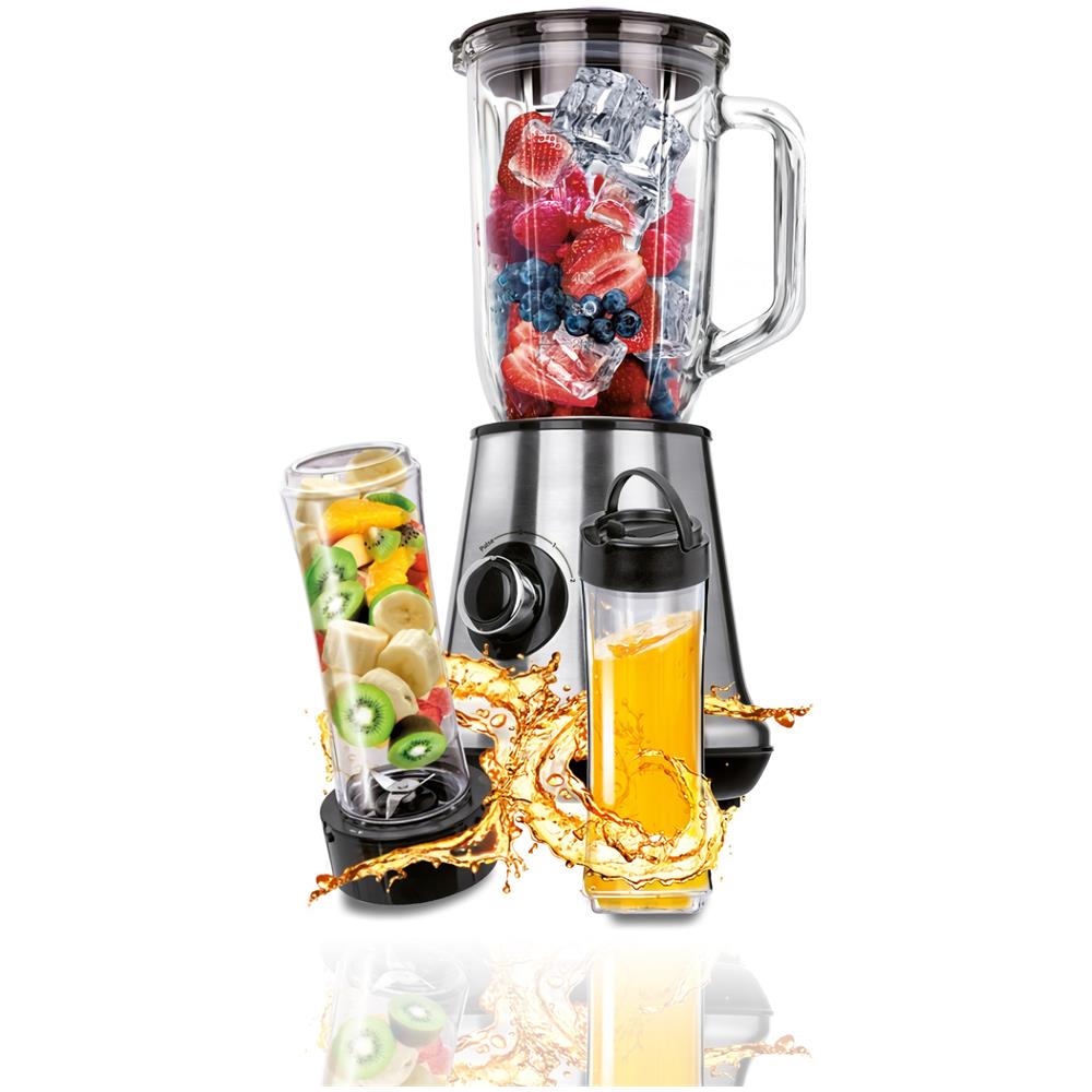 Mbl-15m Frullatore 1 L, 2 Bottiglie Smothie To Go 0,6 L, Senza Bpa, 2 Velocità + Pulse 450w - Foto 1
